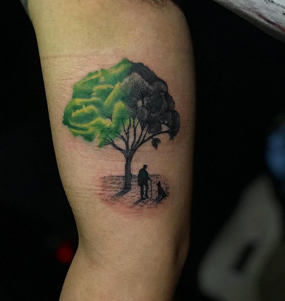 Green and Black Tree by Bara w Click A Tree