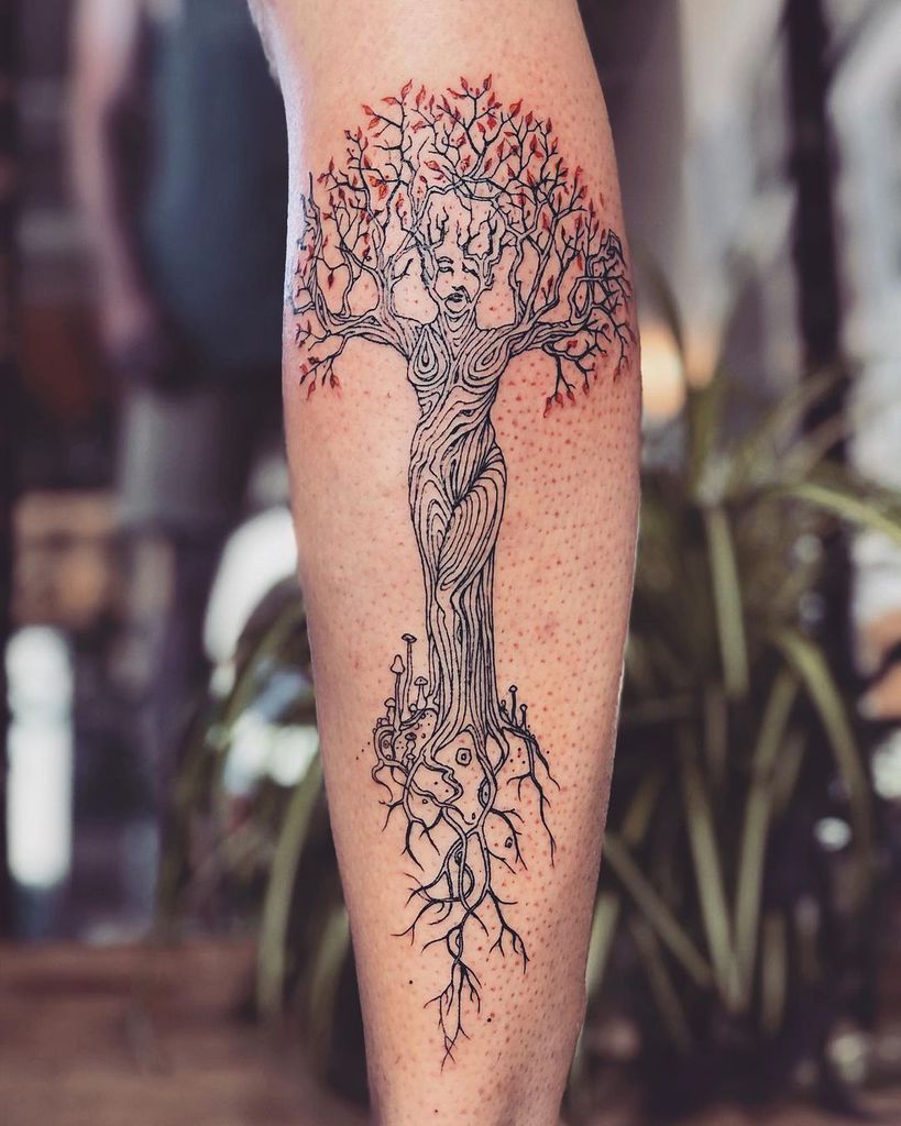 Tree Tattoo by Hell em Artwork representing the soul living in all things w Click A Tree.