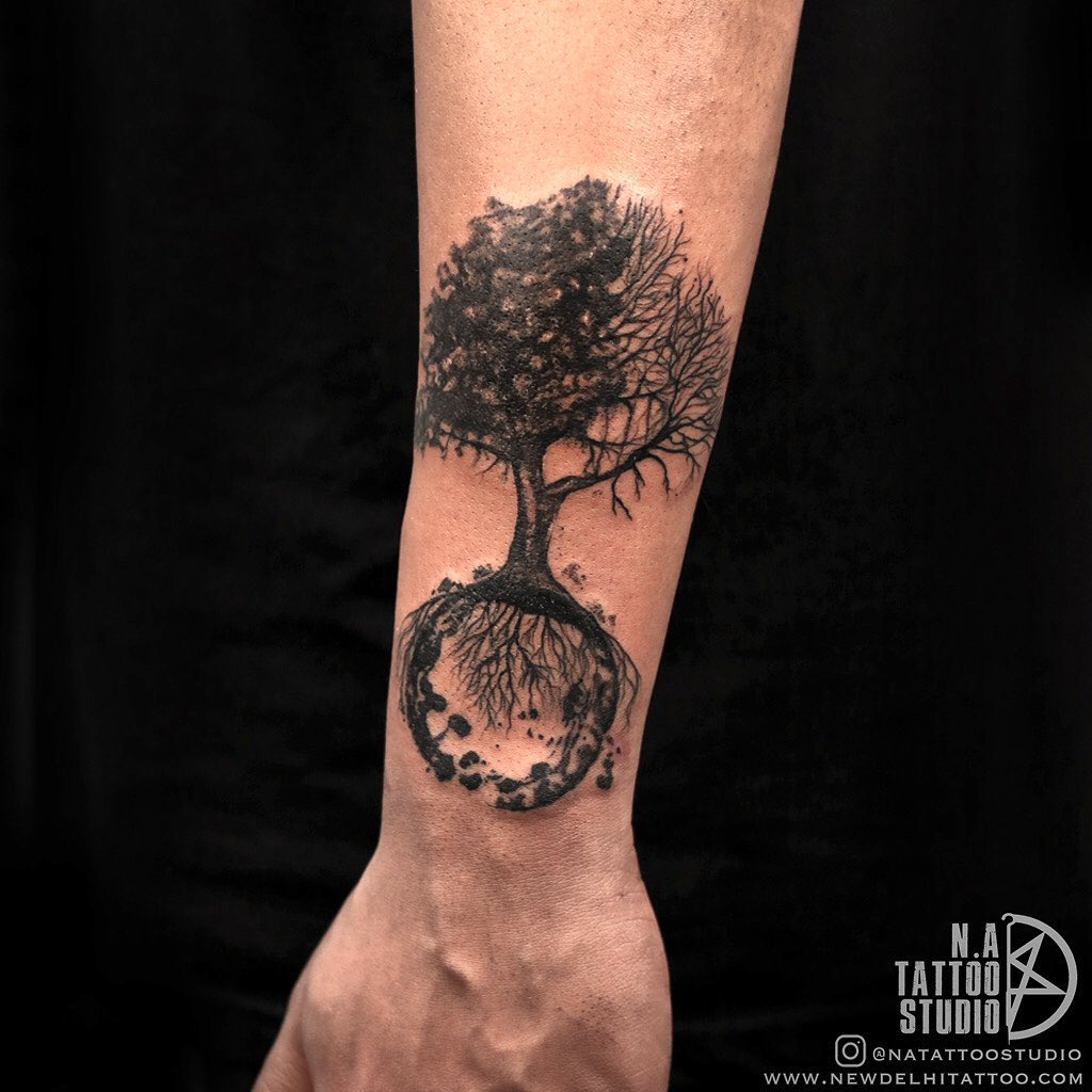 Tree tattoo by Megha representing the circle of life w Click A Tree