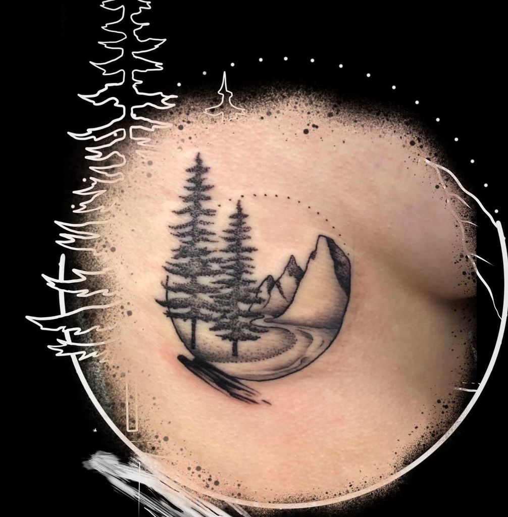 Tree Tattoo by Sammi representing the peaceful landscape and beautiful nature w Click A Tree
